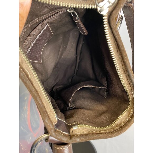 Coach Signature C Hobo Bag With Leather Trim & Adjustable Strap - Picture 6 of 10